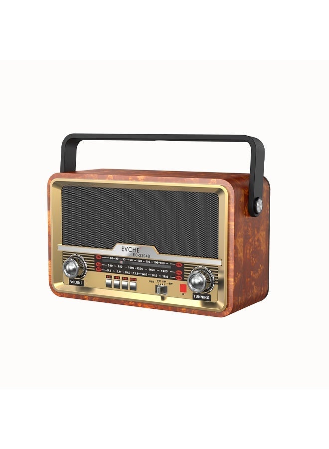 EVCHE Bluetooth Portable Radio with Remote Control All-in-One FM/AM/SW Receiver USB/TF Card MP3 Player AUX Input Rechargeable Battery - Image 3